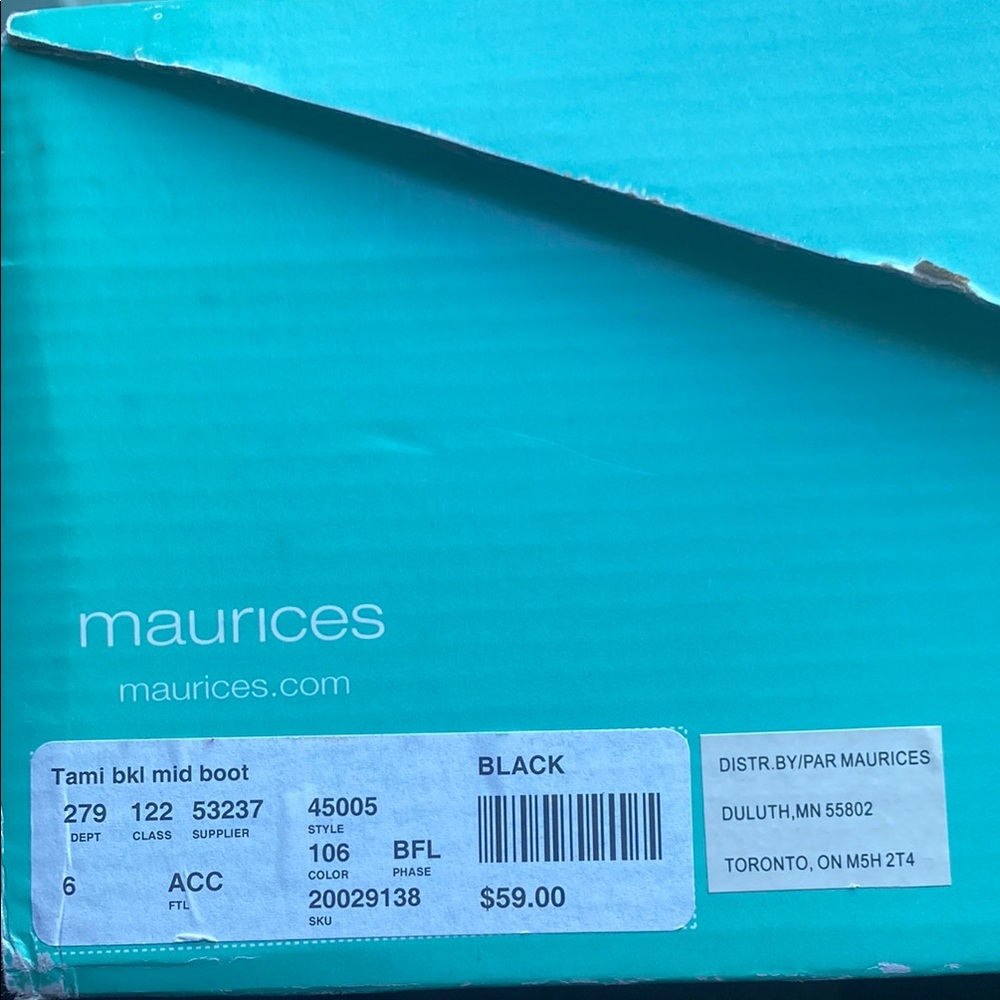 Maurices Black Mid Boot